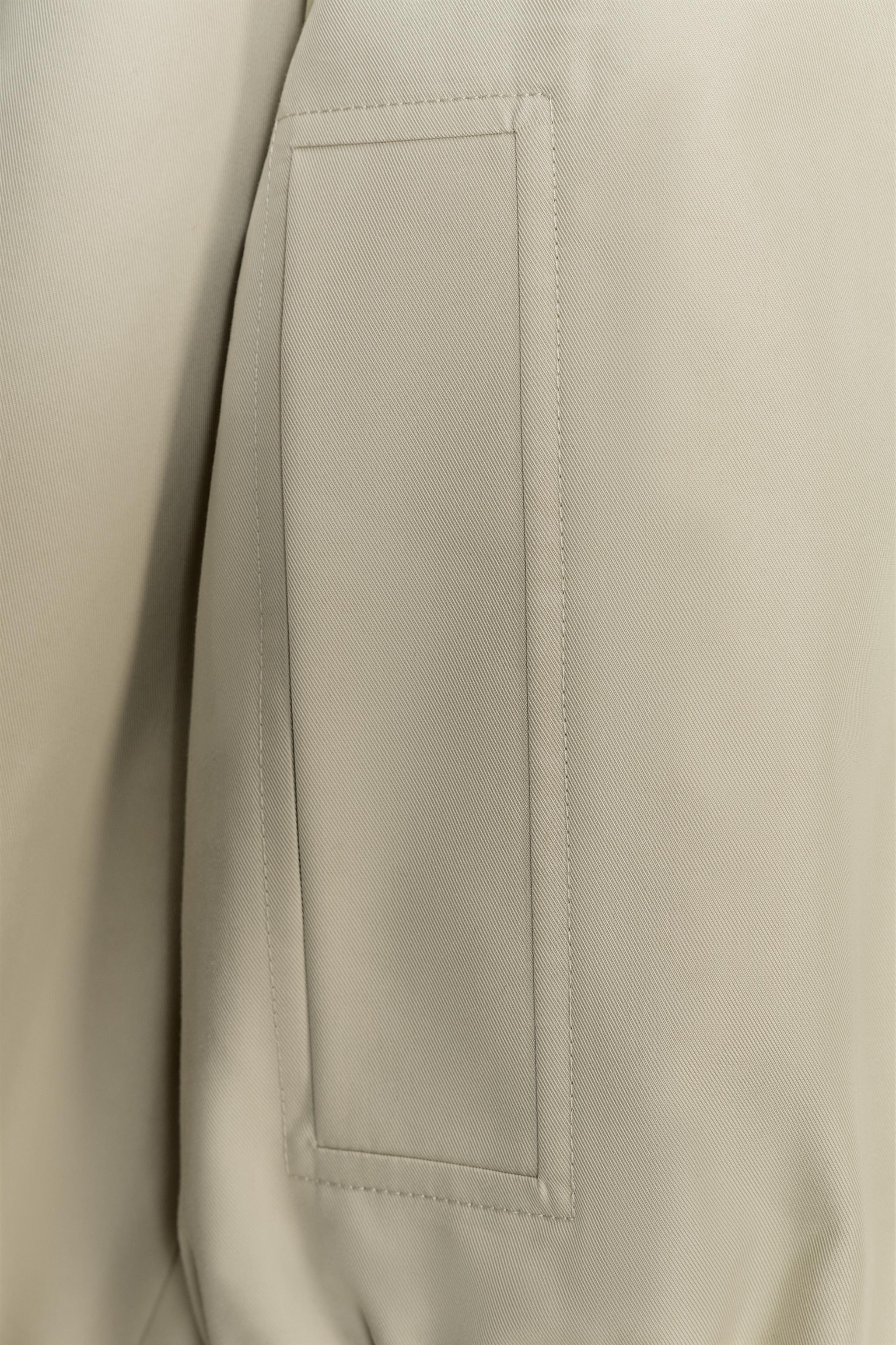 QUILTED FAUX FUR COLLAR TRENCH COAT ZW COLLECTION